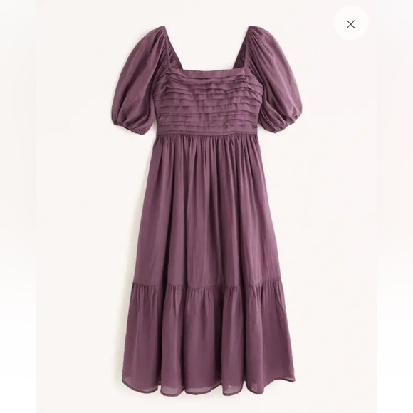 Abercrombie & Fitch Dresses & Skirts - Abercrombie Emerson Floaty Puff Sleeve Midi Dress size Medium Petite